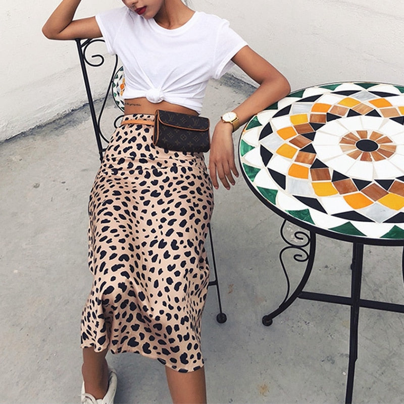 Aleena Leopard Print Skirt