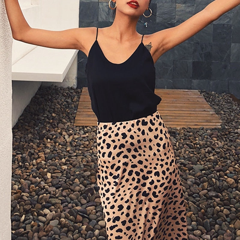 Aleena Leopard Print Skirt