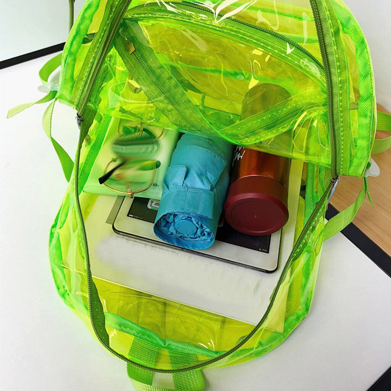 Fluorescent and Transparent Jelly Backpack