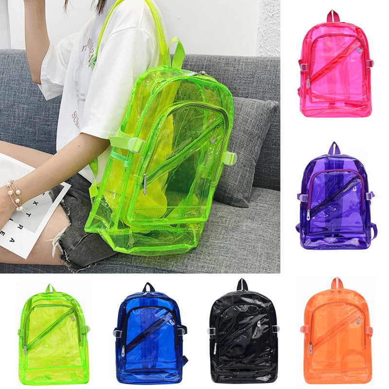 Fluorescent and Transparent Jelly Backpack