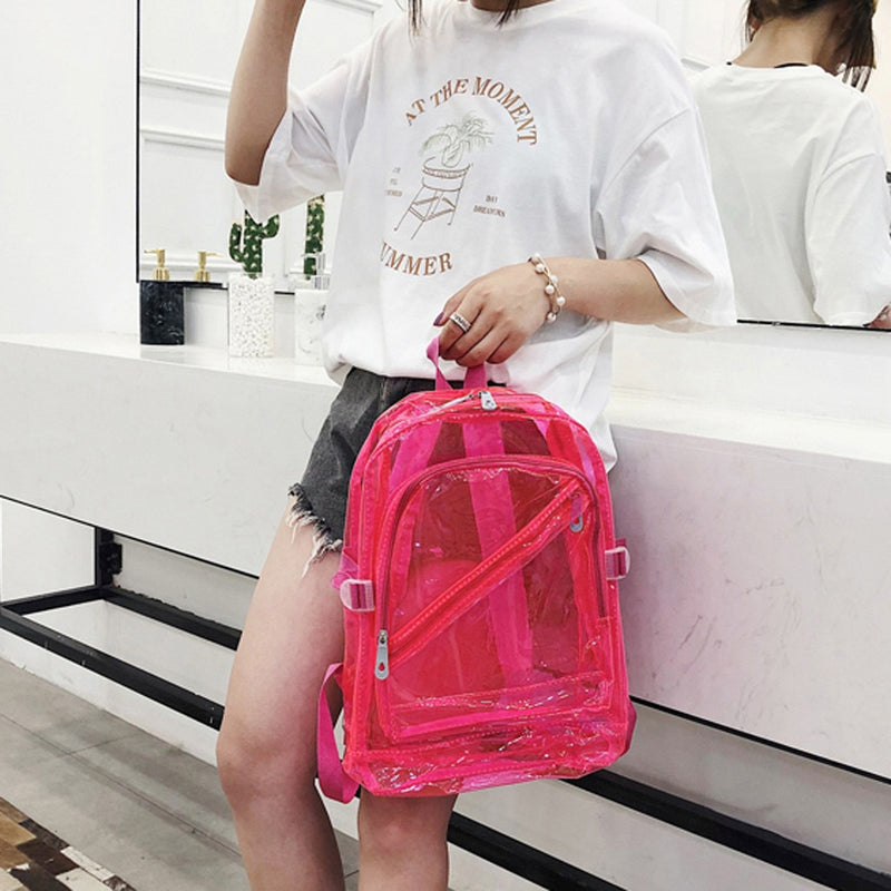 Fluorescent and Transparent Jelly Backpack